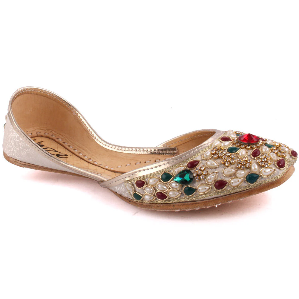 Women ‘Opal’ Gemstone Khussa Slippers