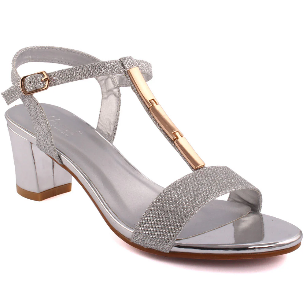 Women ‘Orlo’ Glittery Sling Back Block Heel Sandals