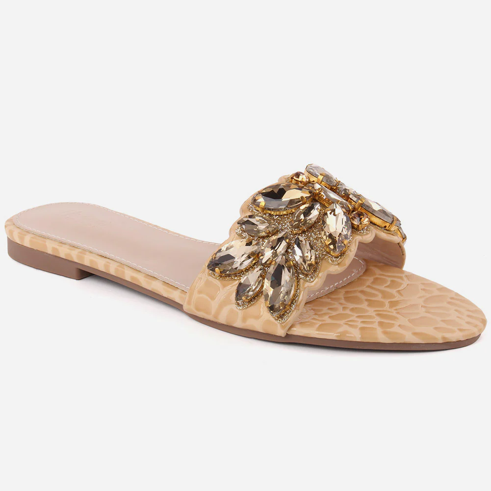 Women "PAM" Glitter Crystal Slippers