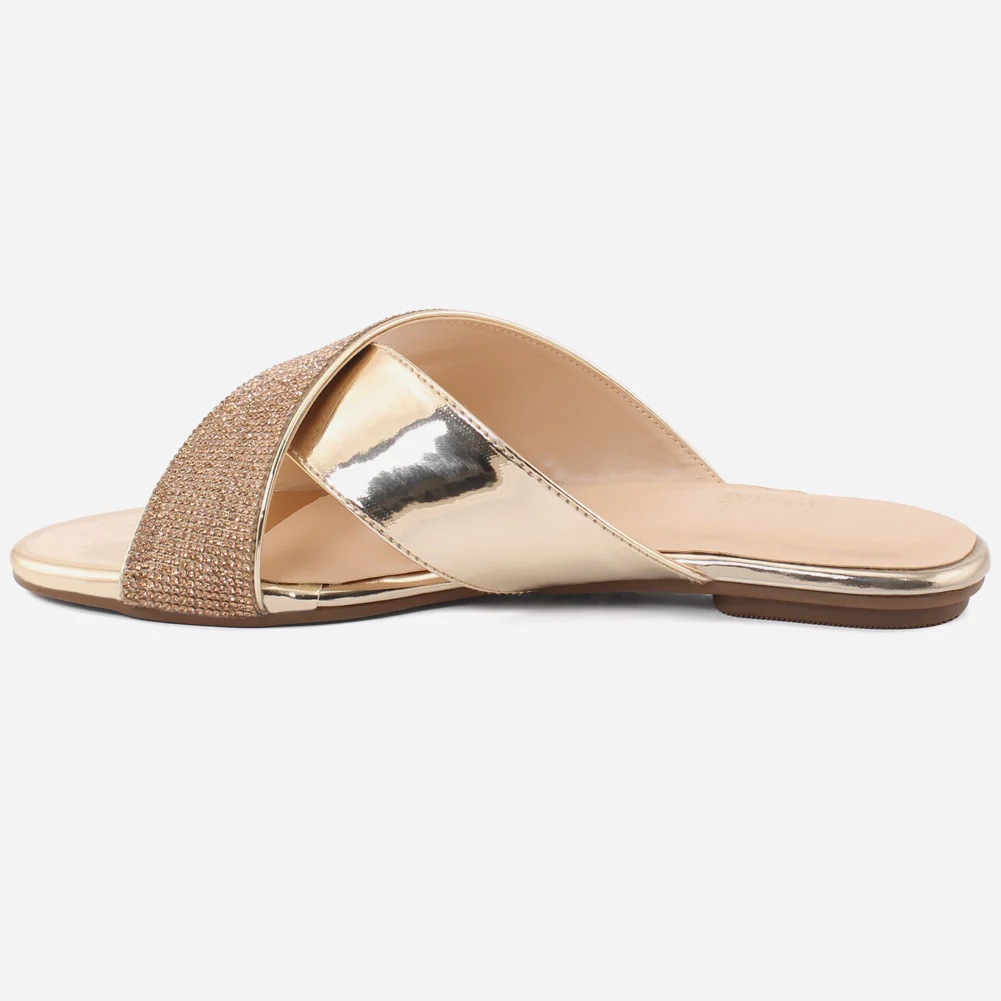 Women "PRISCILLA" Cross Band Slip On Slippers - Image 3