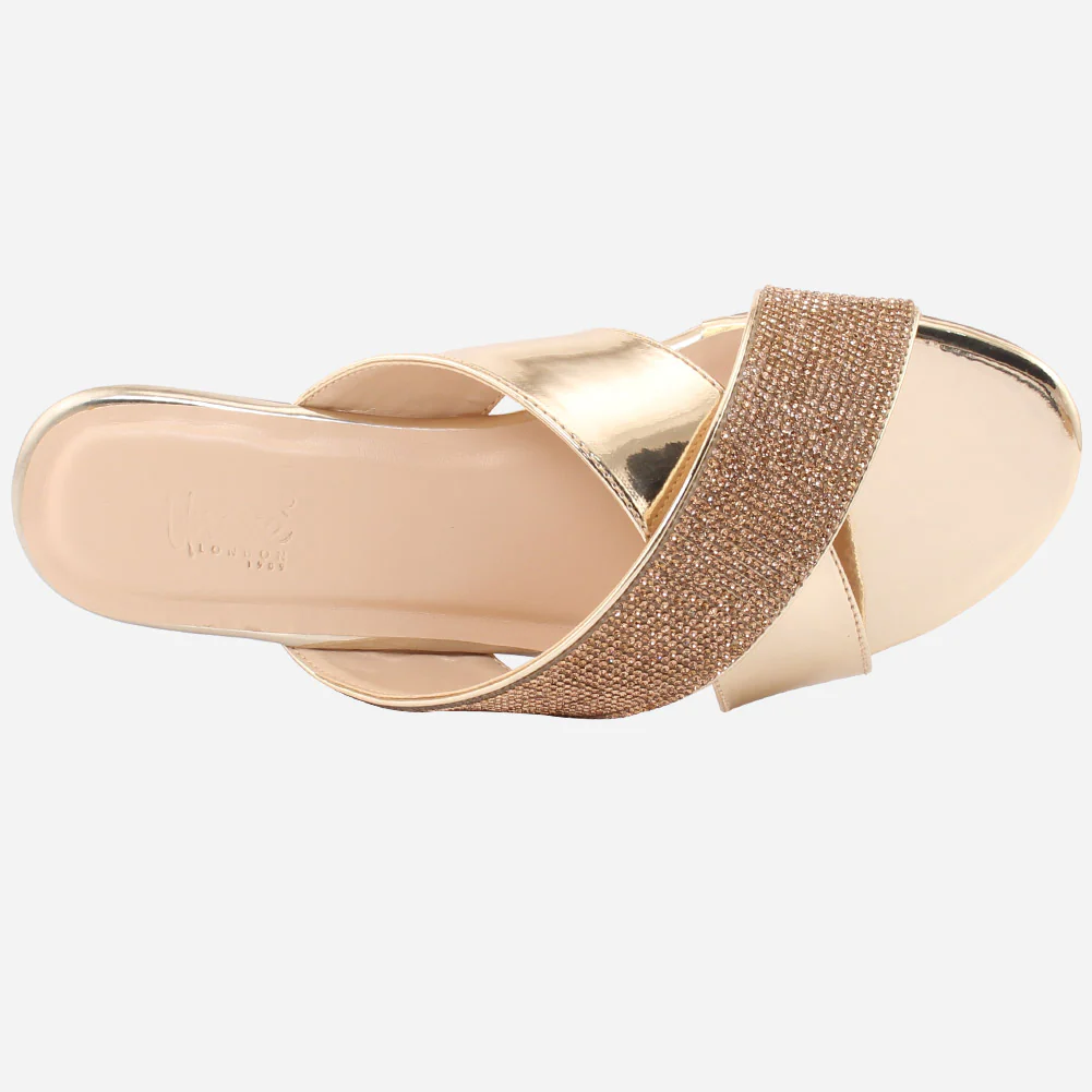 Women "PRISCILLA" Cross Band Slip On Slippers - Image 4