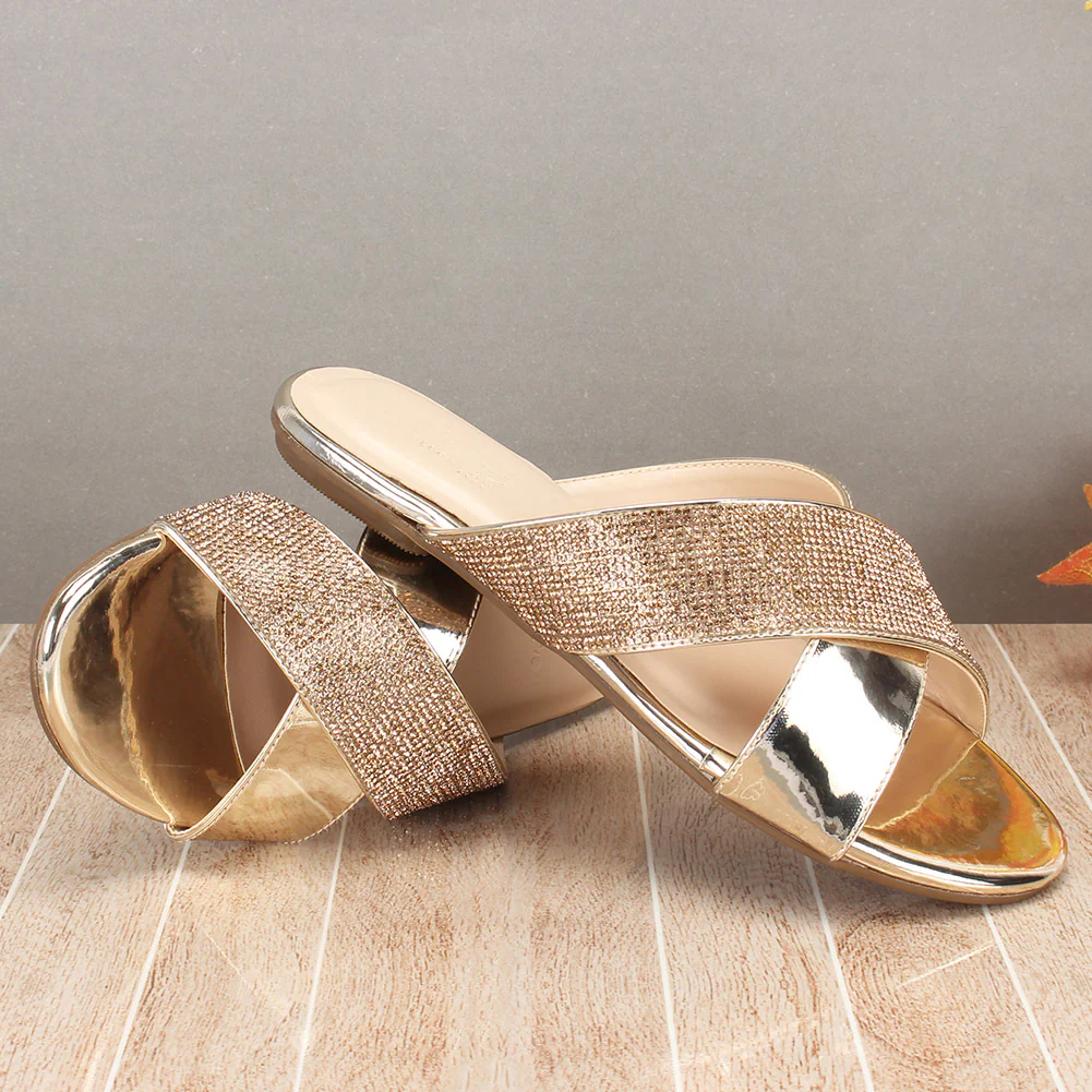 Women "PRISCILLA" Cross Band Slip On Slippers - Image 6