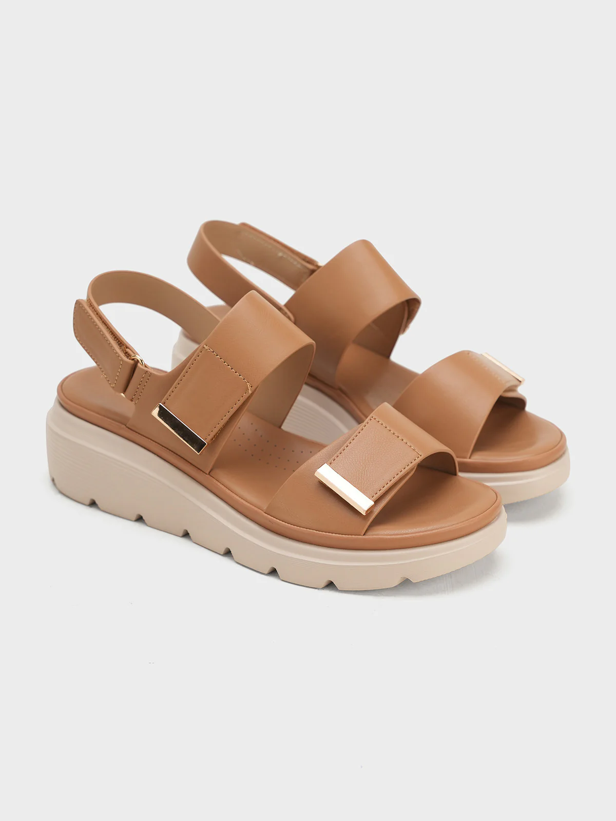 Women "RILEY" Comfort Velcro Strap Sandals - Image 3