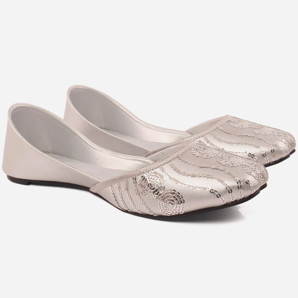 Women "Robbie" Sitare Flat Slip On Khussa - Image 2