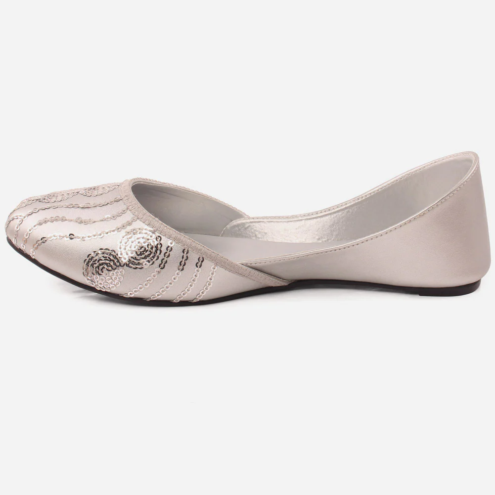 Women "Robbie" Sitare Flat Slip On Khussa - Image 3