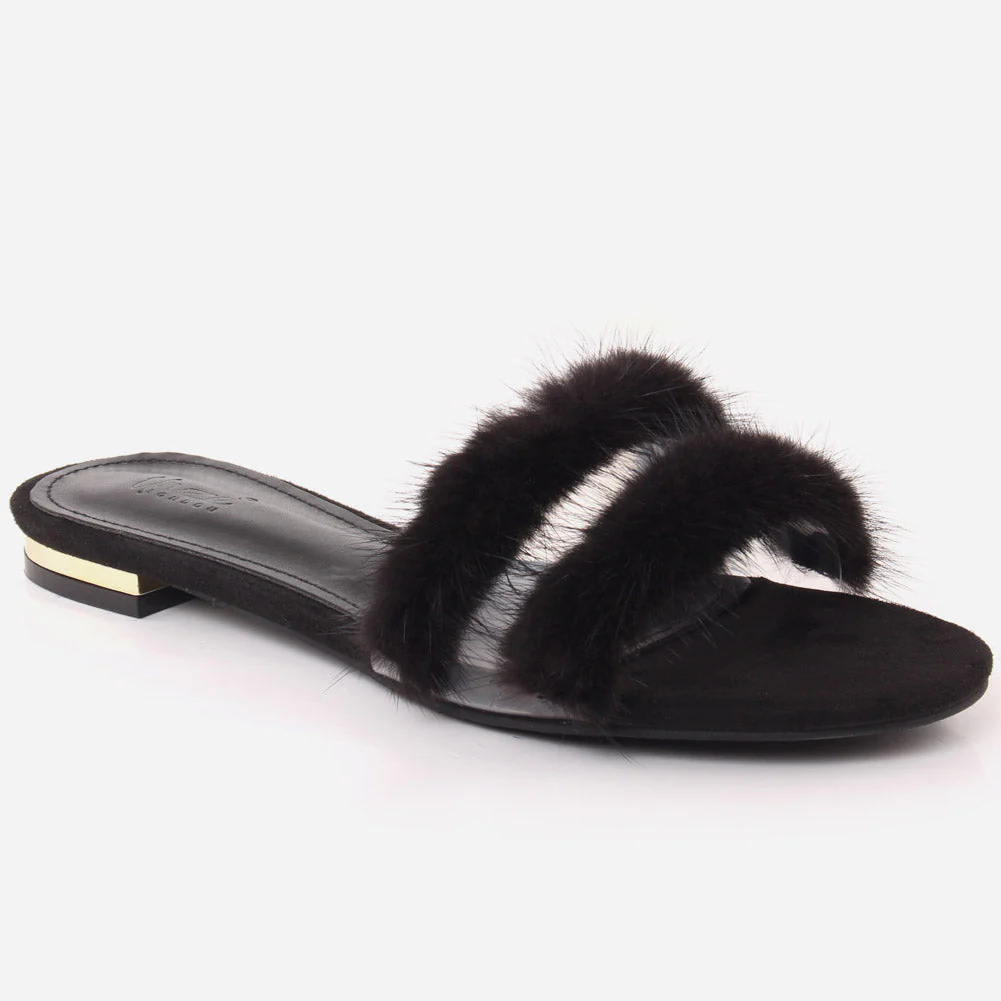 Women "Roxana" Stylish Suede Slip On Slippers