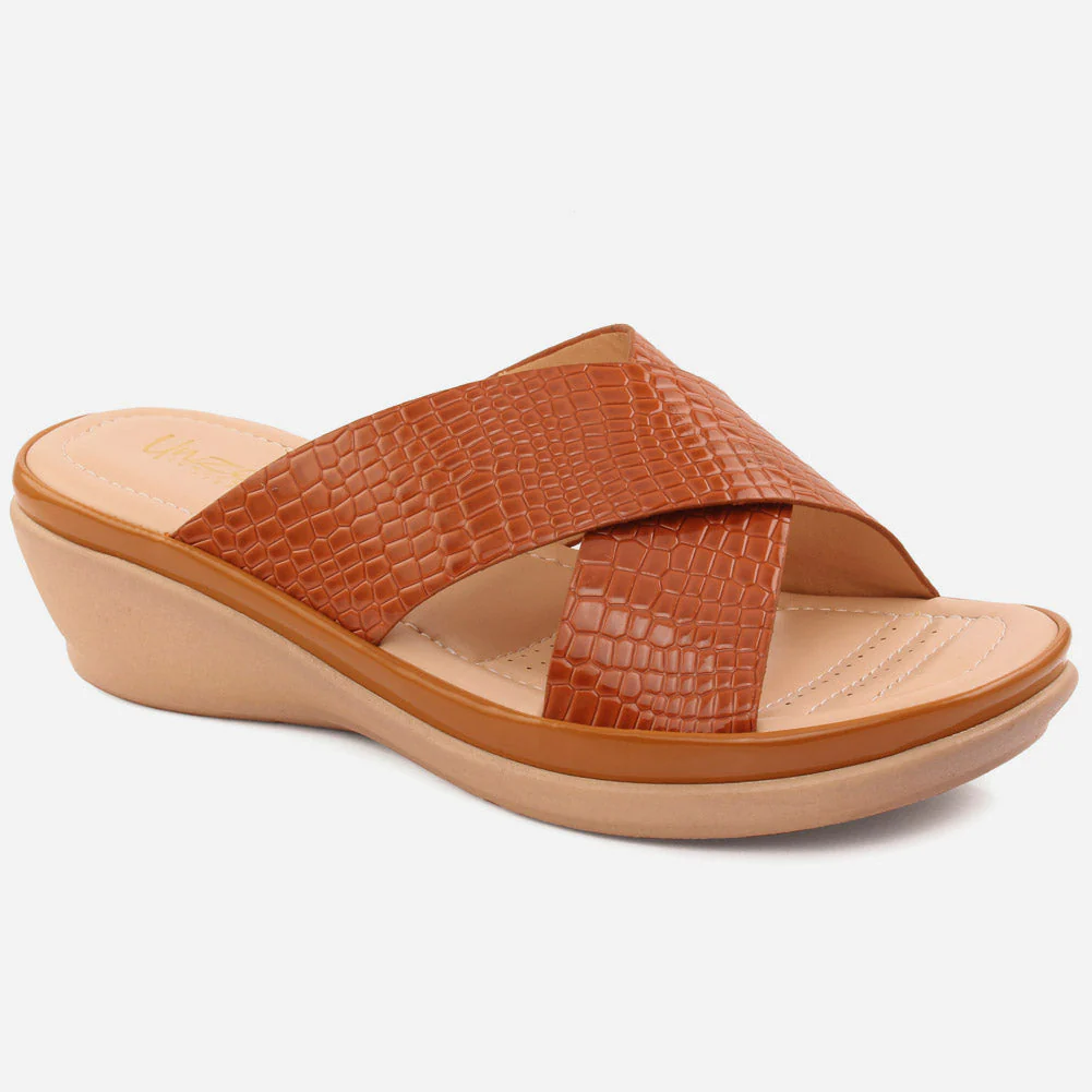 Womenâs âODEYAâ Crossover Strap Comfort Slipper