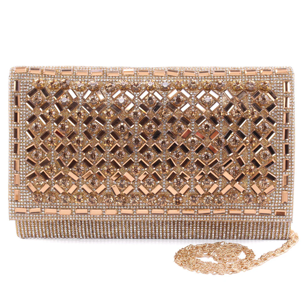 Women "Saldana"Glitter Diamante Bag