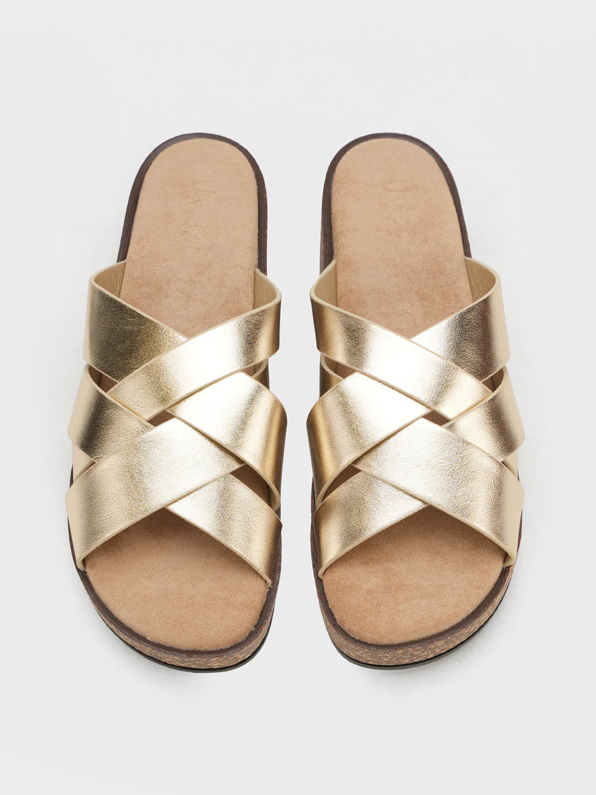 Women "SANTIA" Cross Strap Wedge Slippers - Image 6