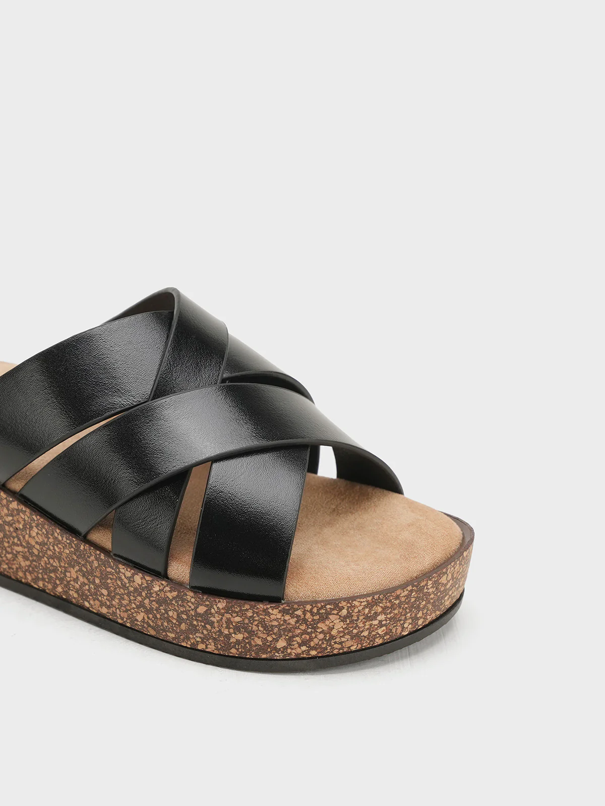 Women "SANTIA" Cross Strap Wedge Slippers - Image 5