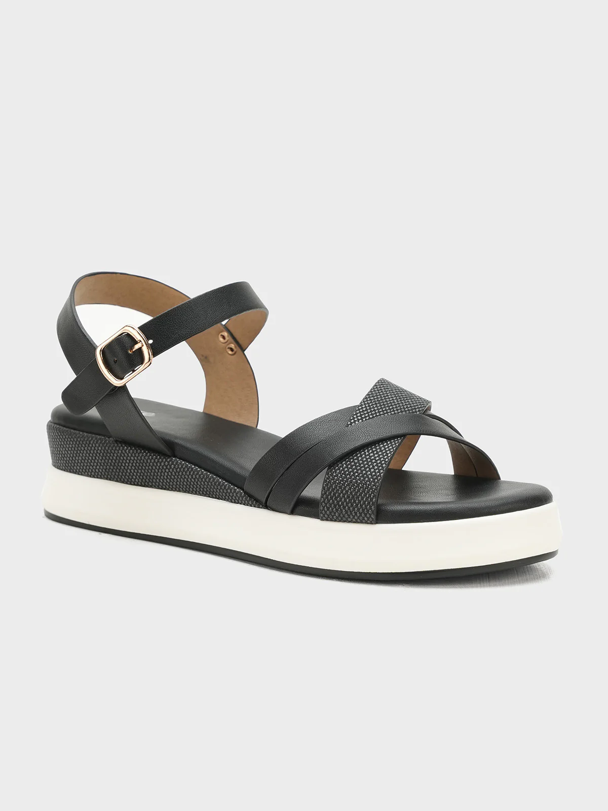 Women "SHILOH" Buckle Wedge Sandals - Image 2