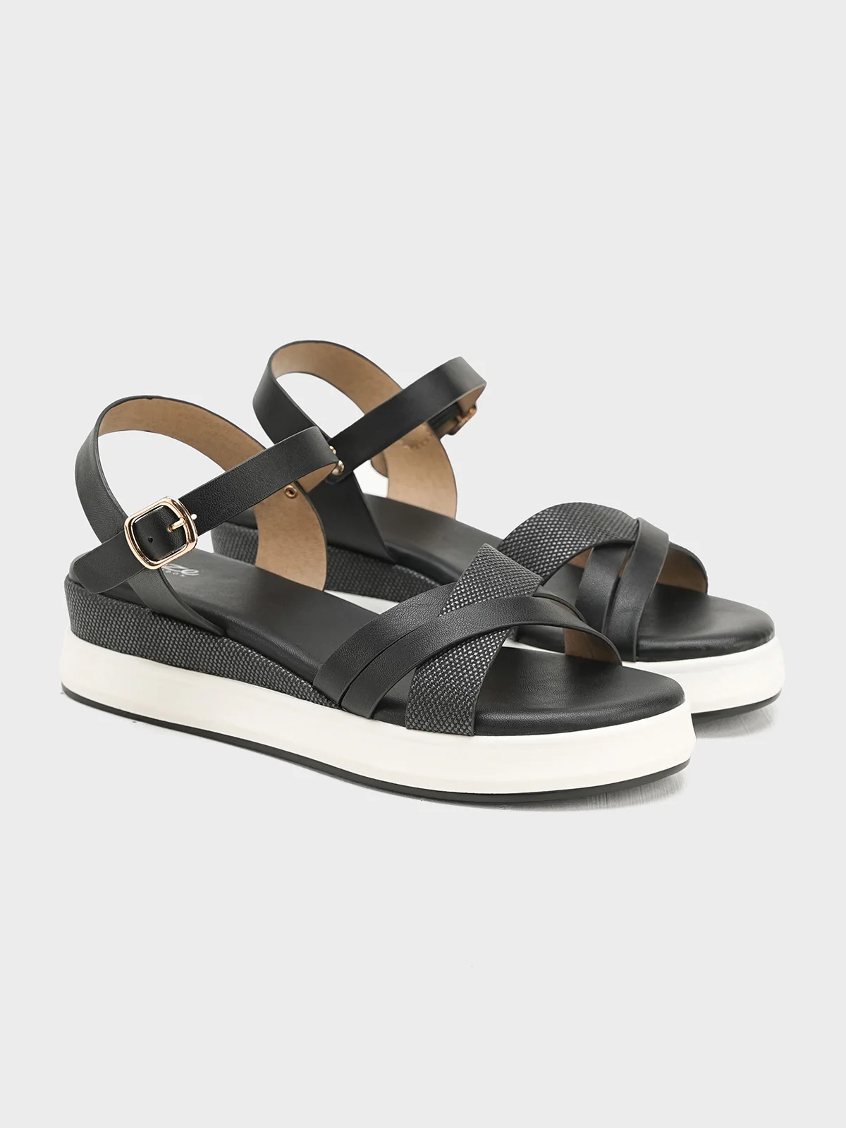 Women "SHILOH" Buckle Wedge Sandals - Image 4