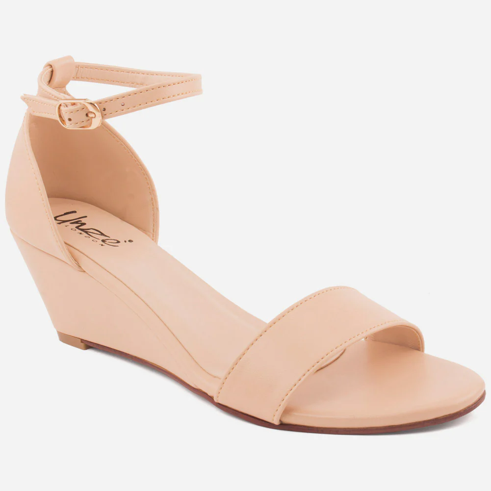 Women "Simone" evening Matt shiny wedge heel sandal
