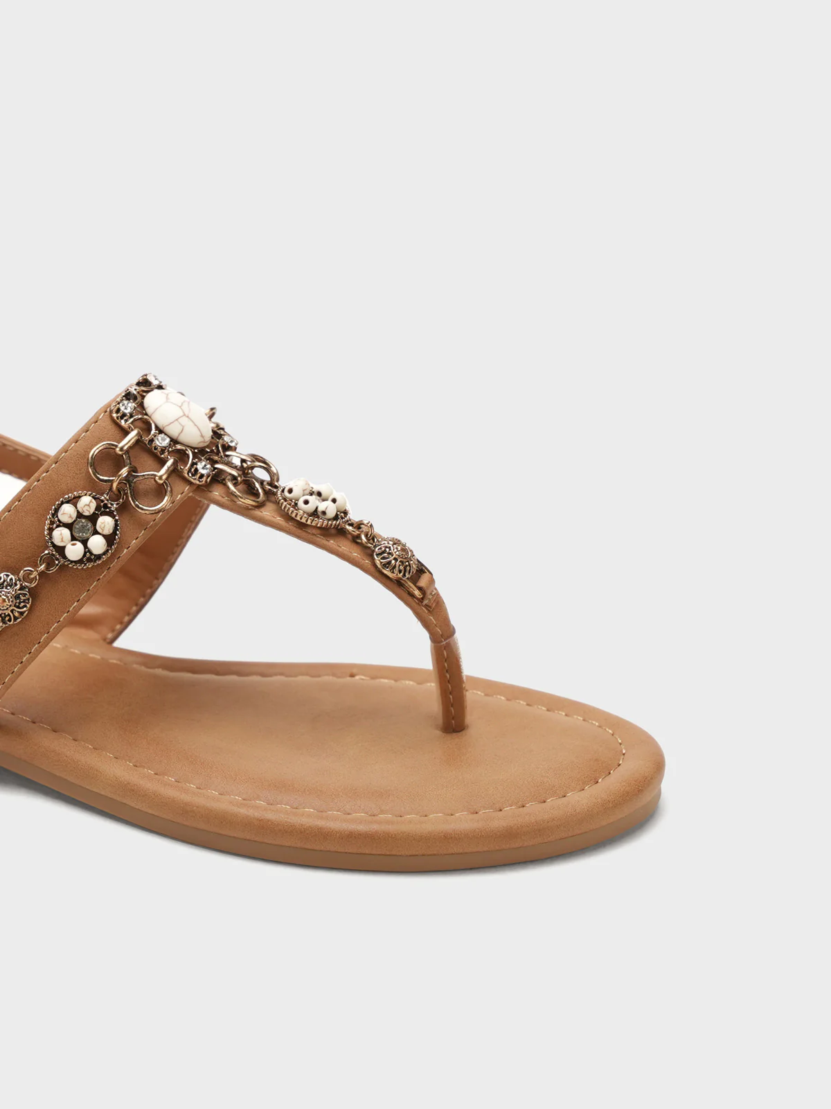 Women "SIMONE" Glamour Fancy Flat Sandals - Image 3