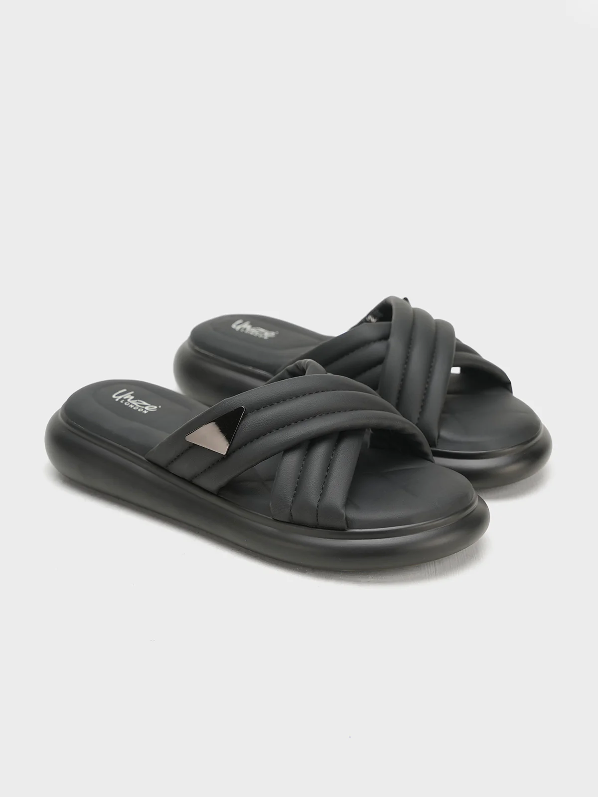 Women "STEFAN" Slip On Cross Step Slippers - Image 2