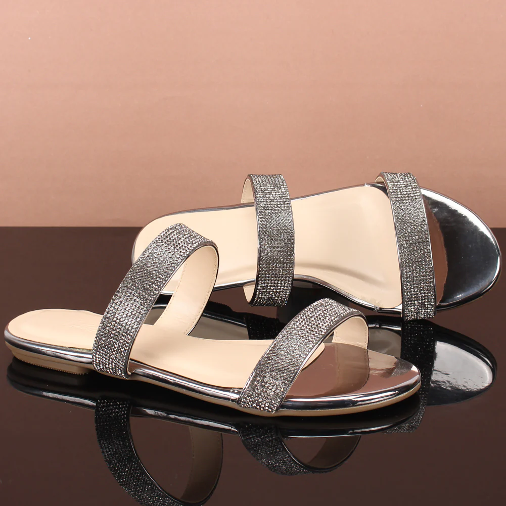 Women "TALLU" Two Band Flat Slippers - Image 6