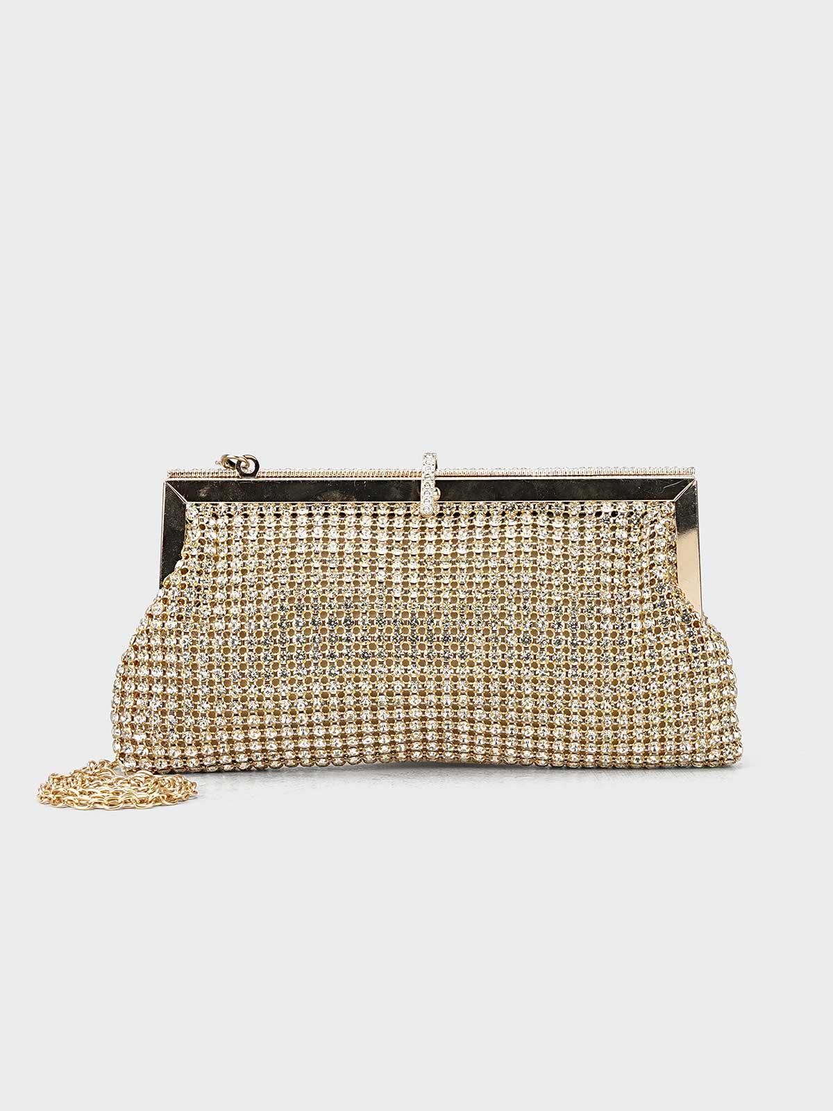 Women "TERESA" Diamond Stone Fancy Clutch - Image 2