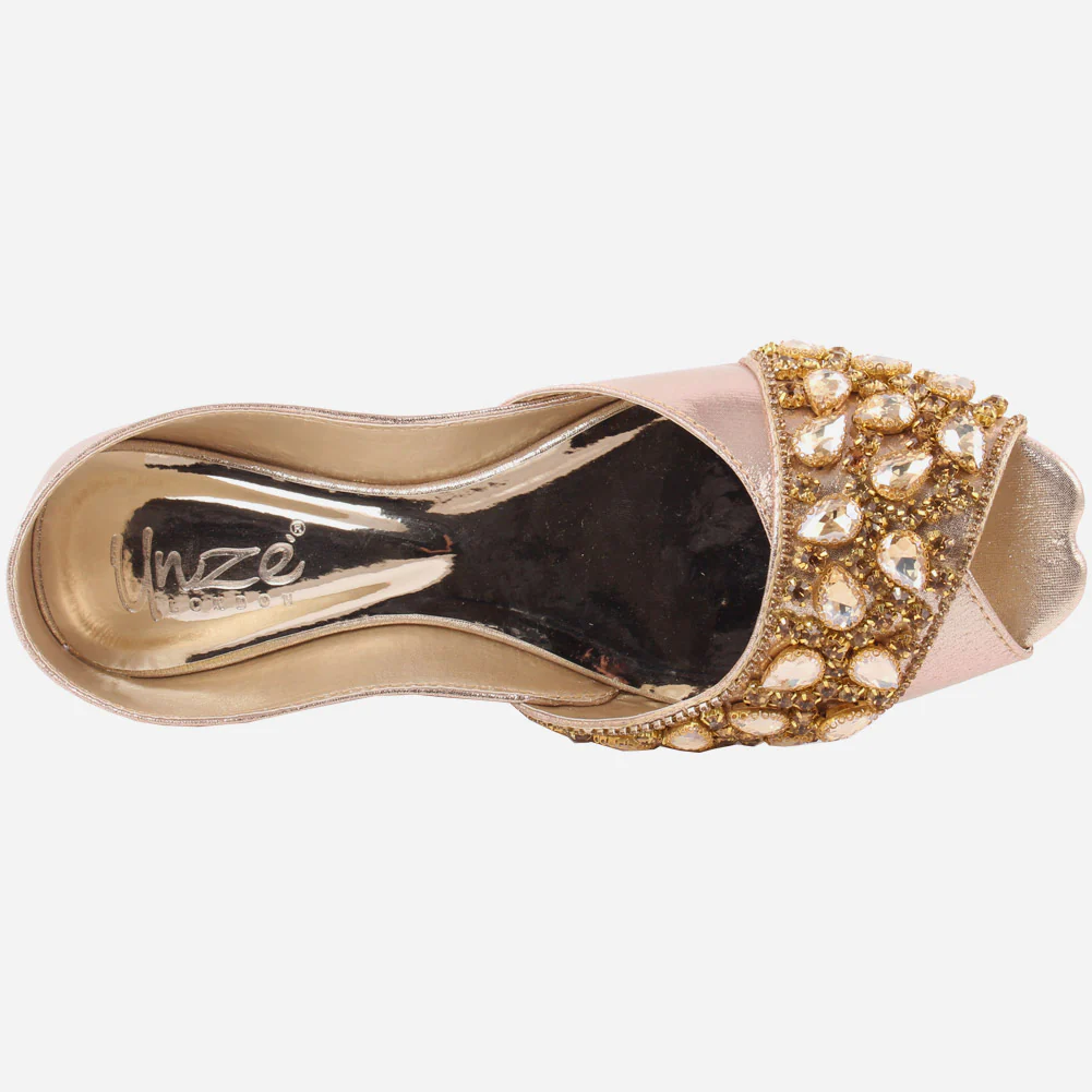 Women "THEA" Sparkle Indian Slip On Khussa - Image 4