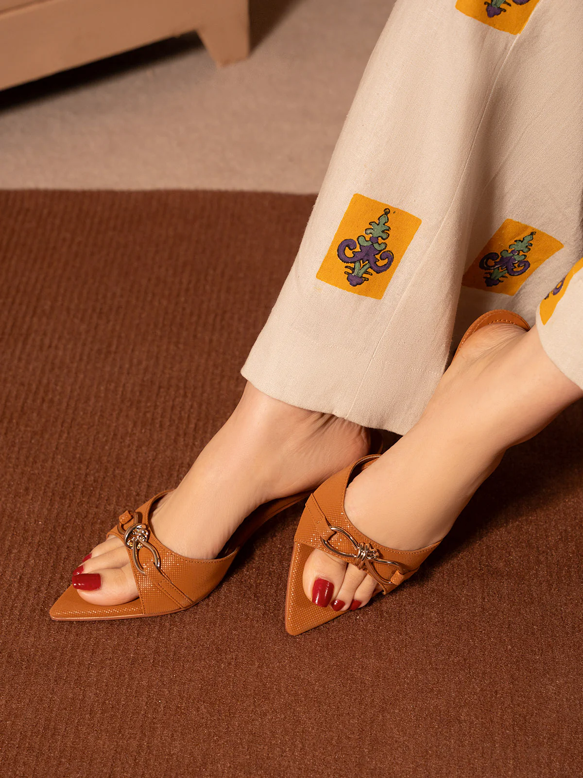 Women "TYRELL" Slip On Low Heel Sandals