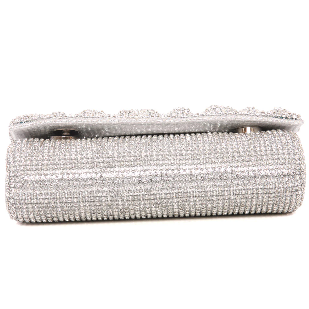 Women ‘Versac’ Rhinestone Decorated Bridal Clutch - Image 2