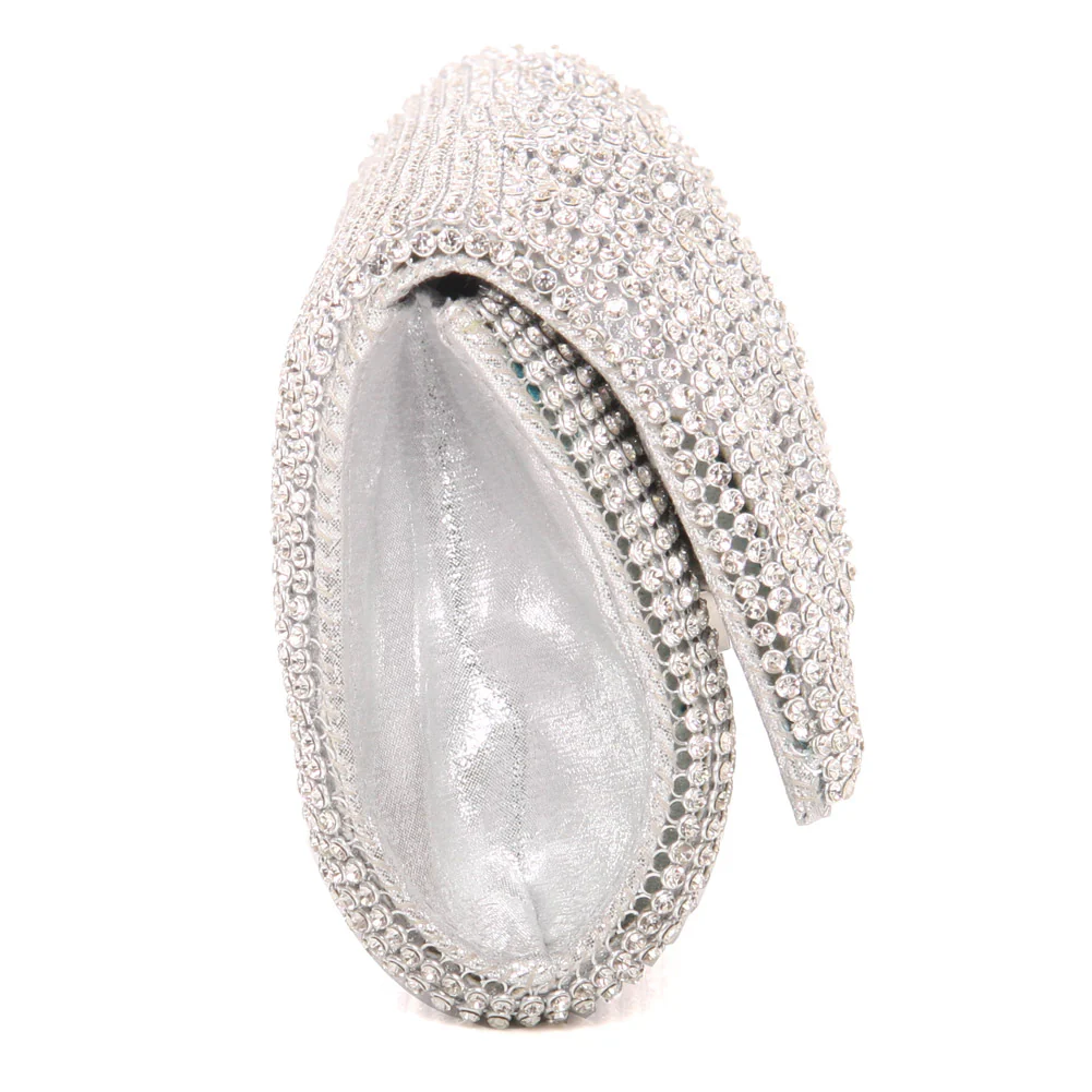 Women ‘Versac’ Rhinestone Decorated Bridal Clutch - Image 4