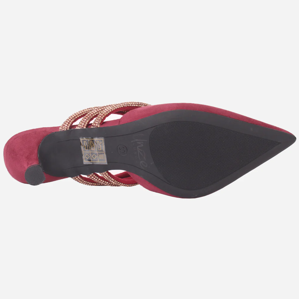 Women "VINCE" Diamante Slip On Sandals - Image 5