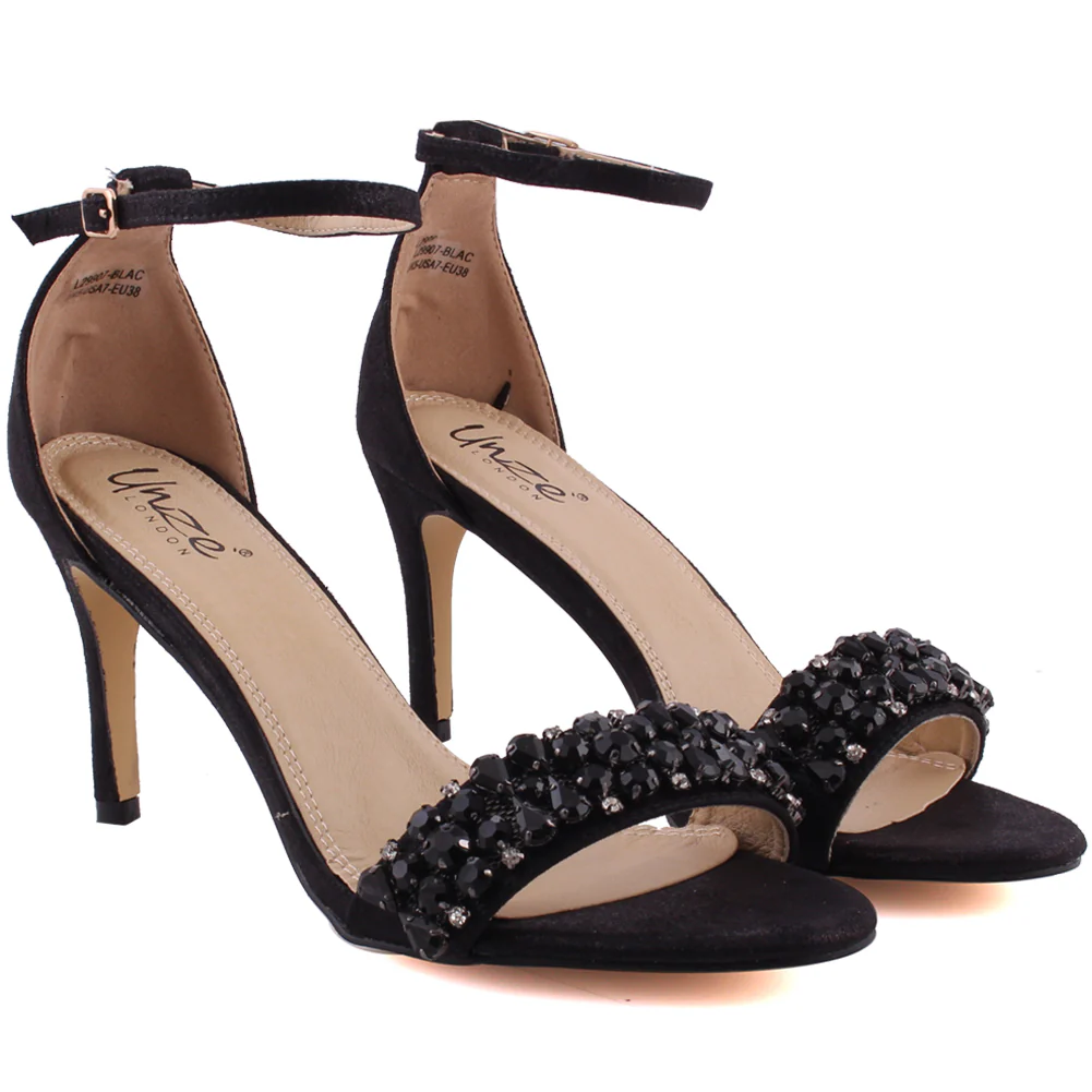 Women “WANDA” Ankle Strap Stiletto Heel Sandals - Image 2