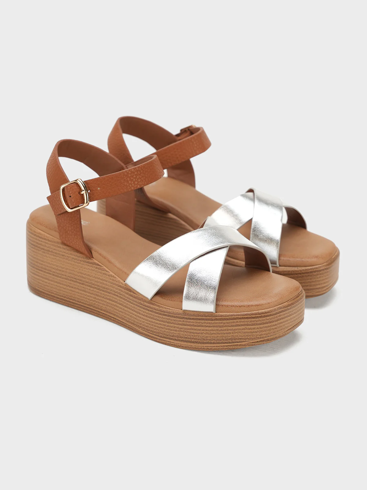 Women "ZENA" Smart Wedge Buckle Sandals - Image 3