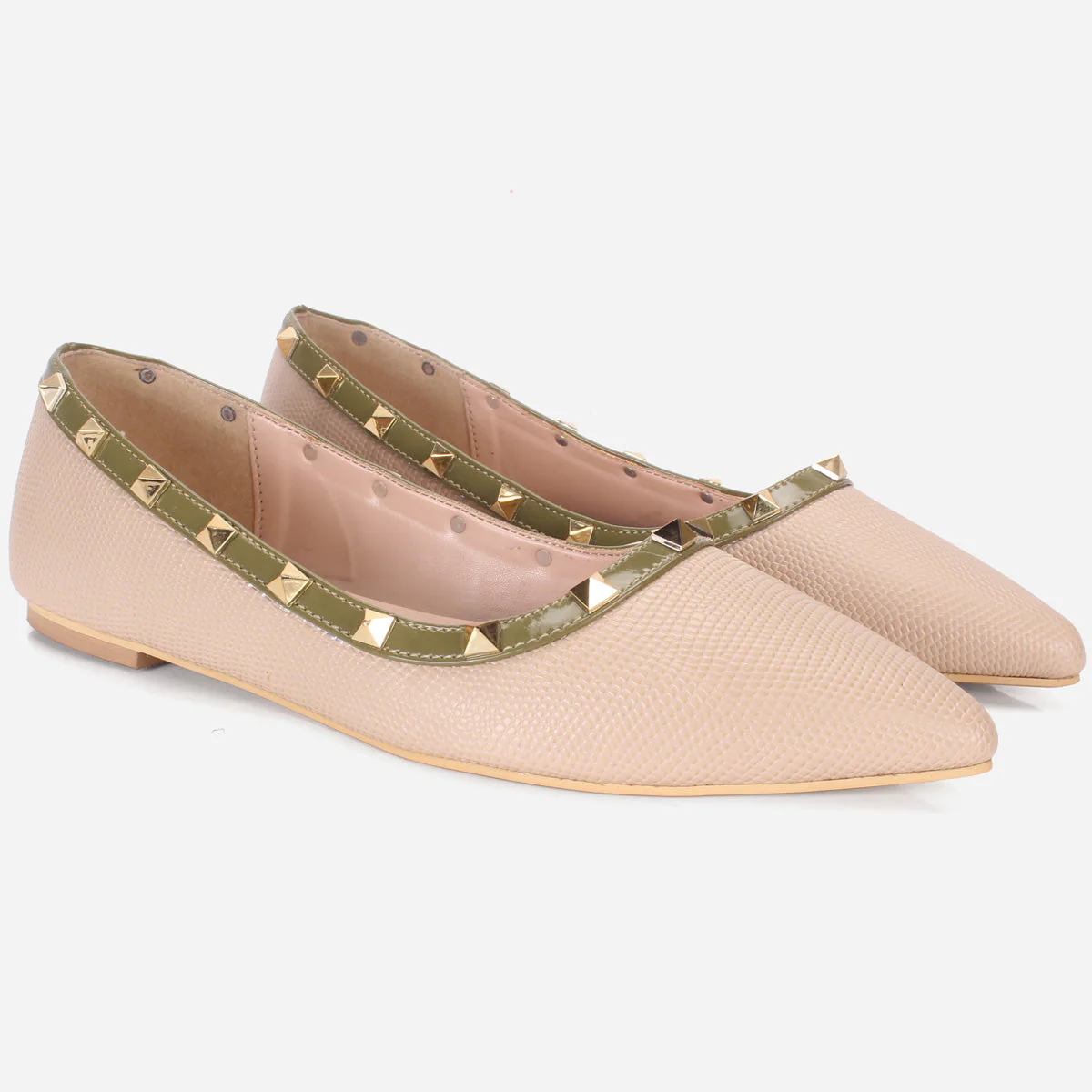 Womens "ADELAIDA "Pointed Adorned Flat Shoes - Image 2