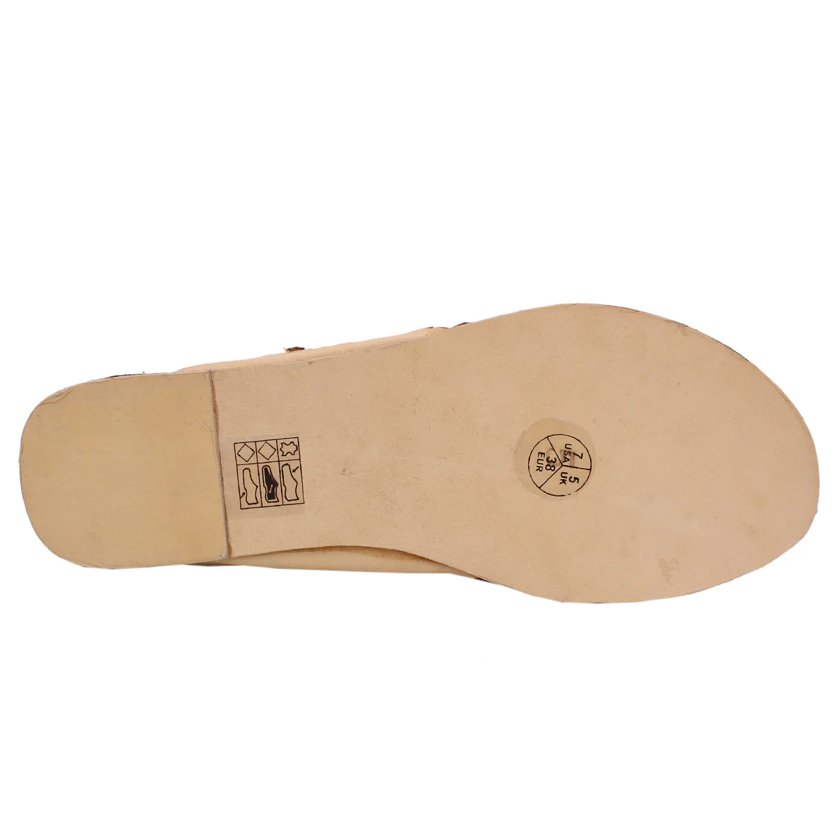 Womens "AFET" Decorated Leather Kohlapuri Slippers - Image 5