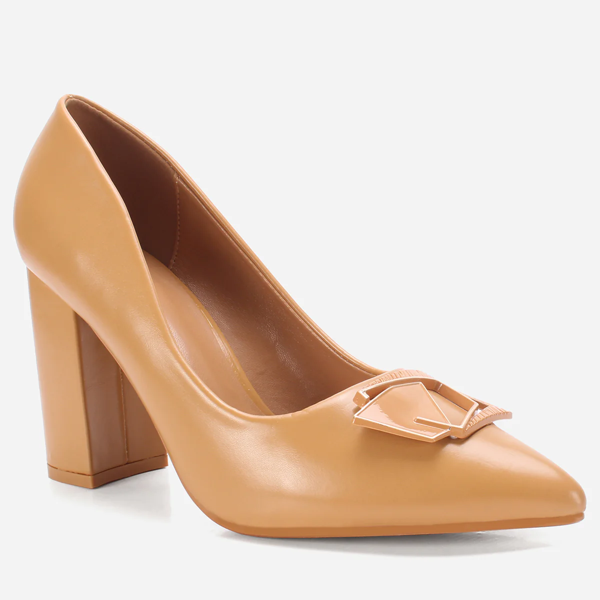 Womens "AINSLEY" Pointed Toe Block Heeled Courts