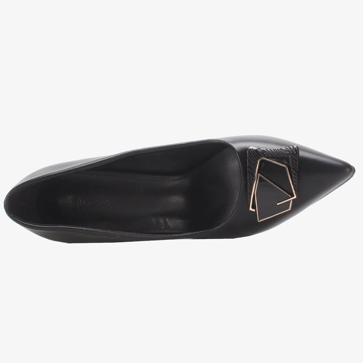Womens "AINSLEY" Pointed Toe Block Heeled Courts - Image 4