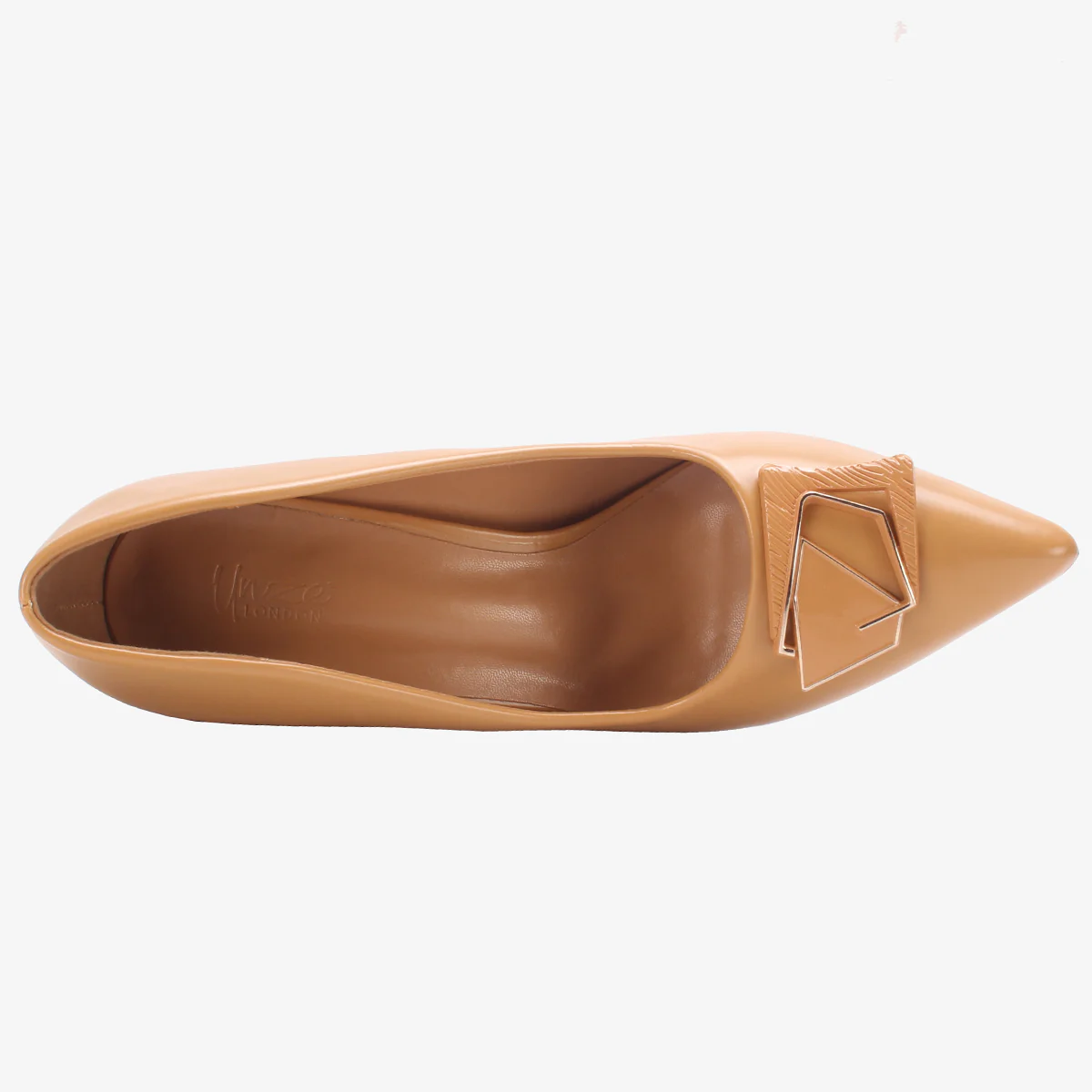 Womens "AINSLEY" Pointed Toe Block Heeled Courts - Image 4