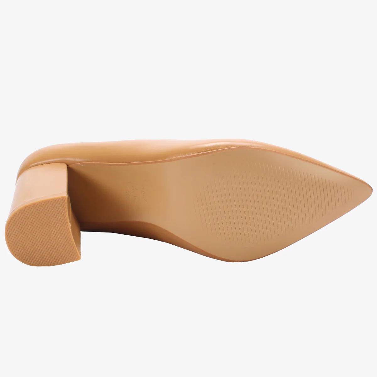 Womens "AINSLEY" Pointed Toe Block Heeled Courts - Image 5