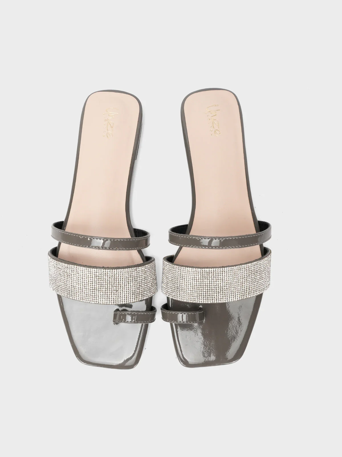 Women's "AKIKO" Crystals Stylish Slippers - Image 5
