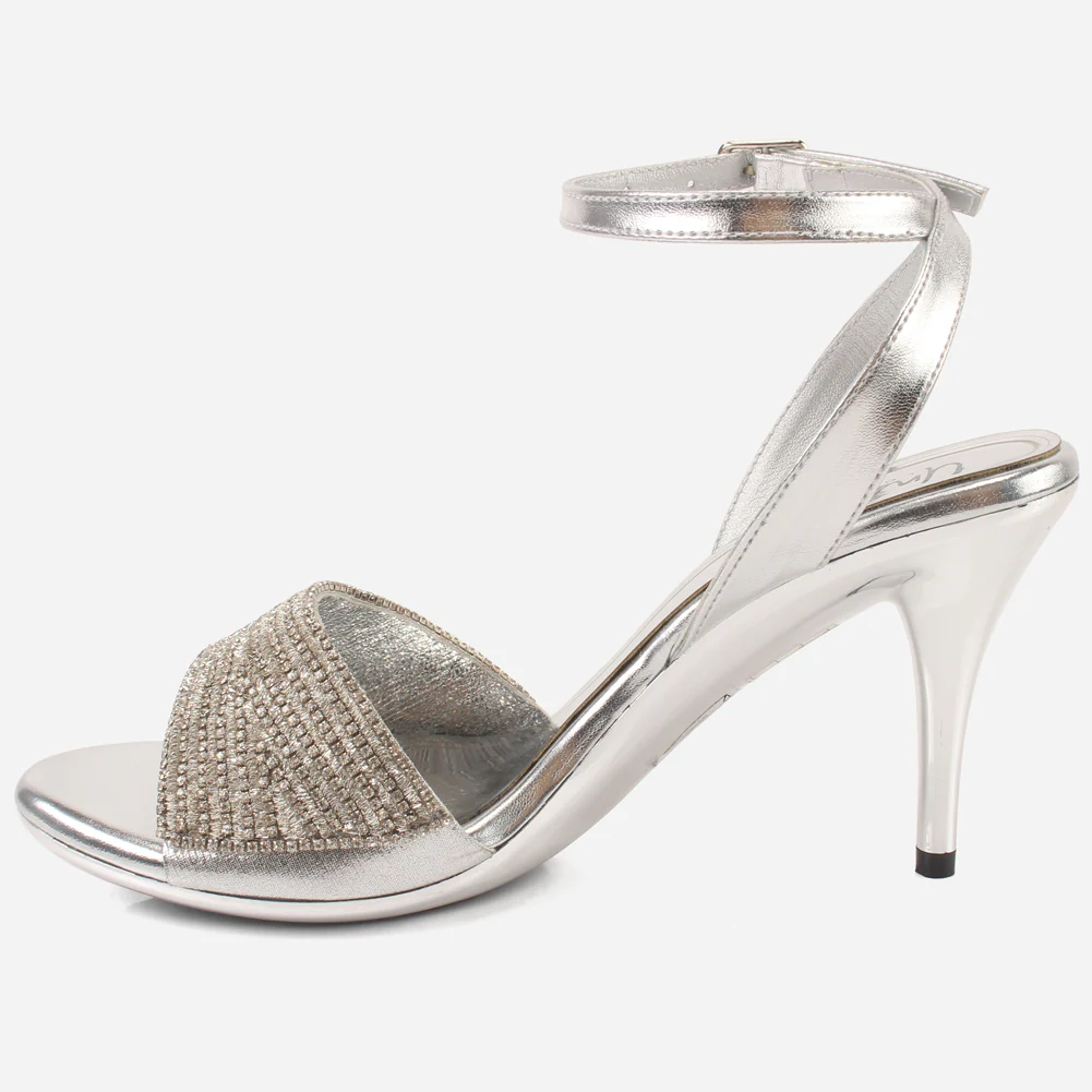 Women's "ALEXA" Rhinestones Decorated Stiletto Sandals - Image 3