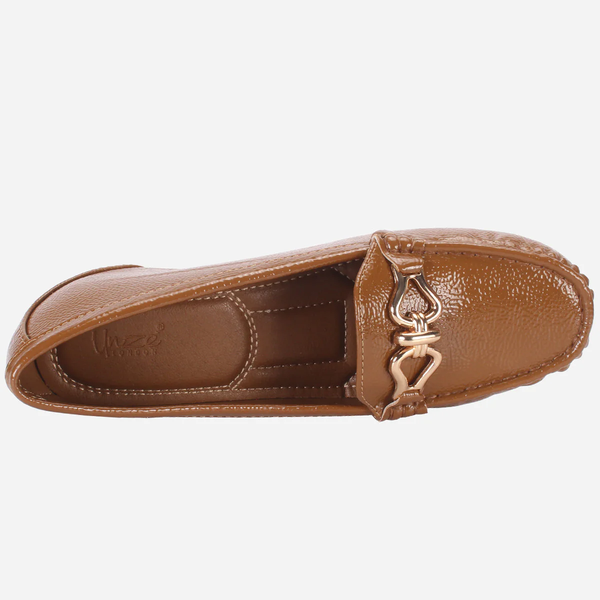 Womens "ALORA" High Wedge Comfy Moccasins - Image 4