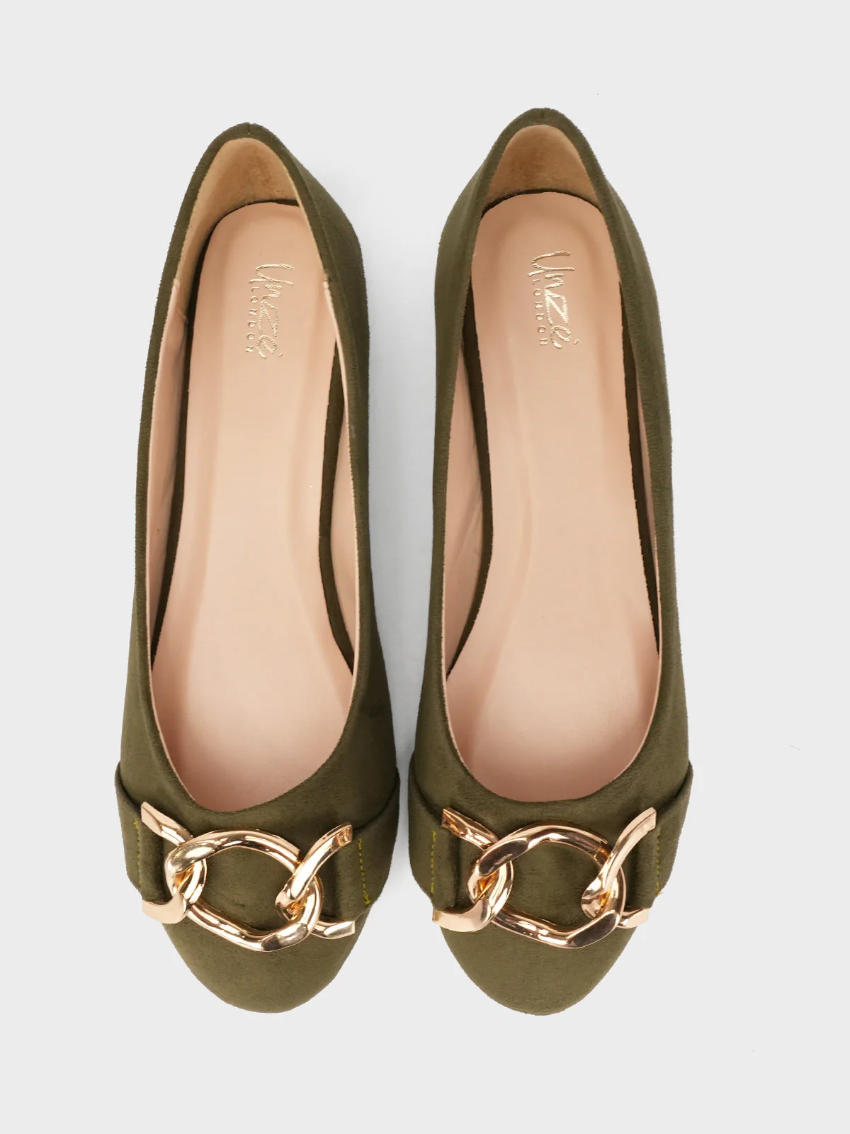 Womens "AMALIA" Metallic Buckled Pumps - Image 5