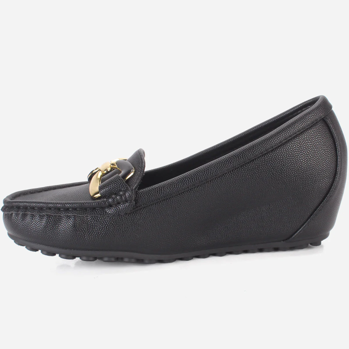 Womens "AMIYA" High Wedge Comfy Moccasins - Image 3