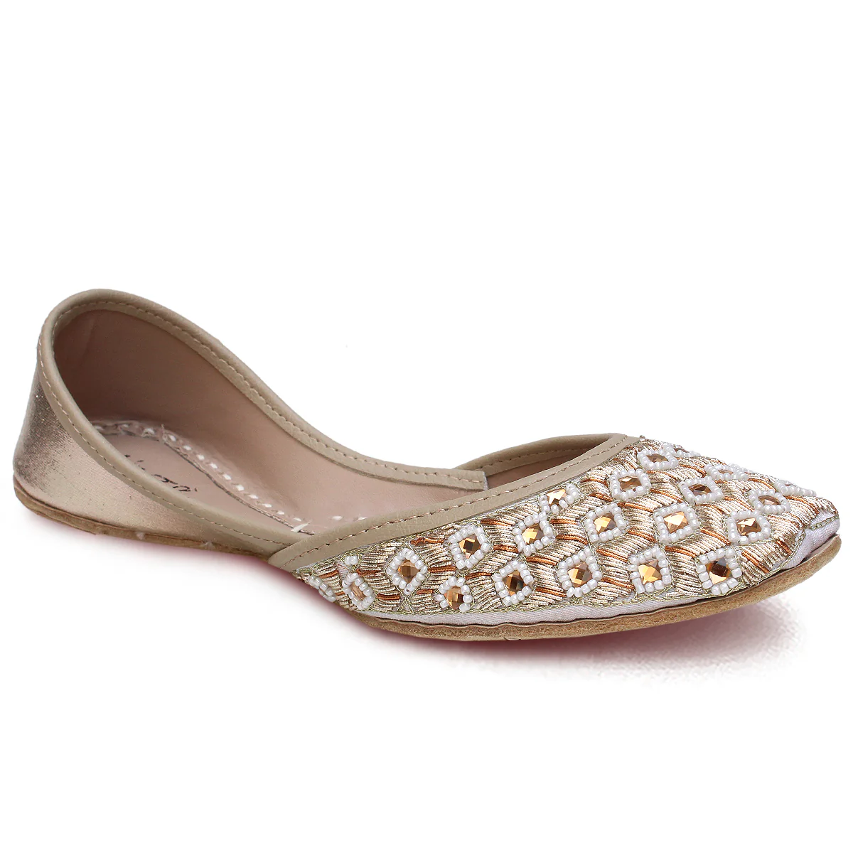 Womens "AMROOSE" Fancy Leather Khussa