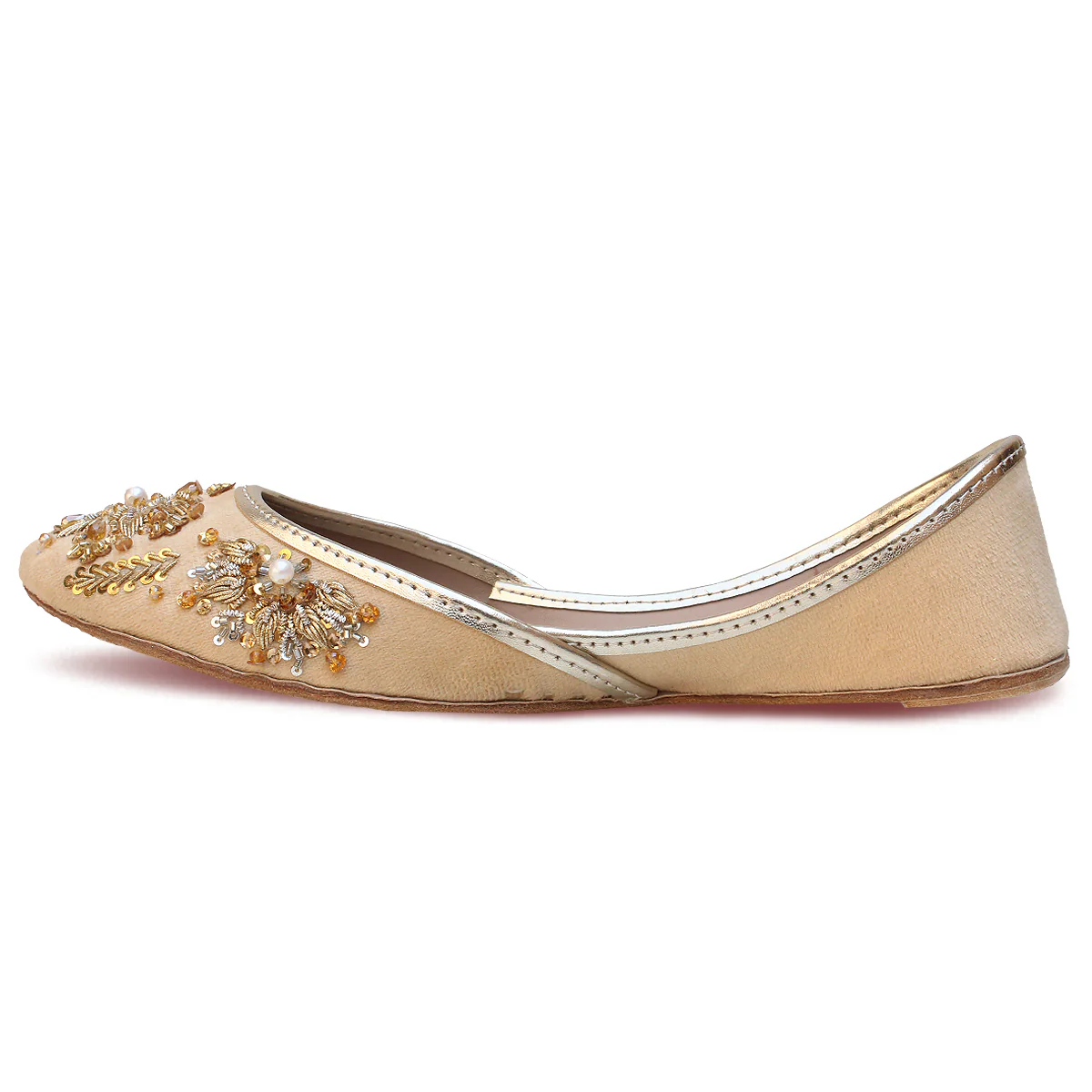 Women's "AMROSE" Embroidered Leather Khussa - Image 3