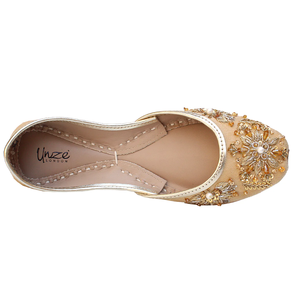 Women's "AMROSE" Embroidered Leather Khussa - Image 4