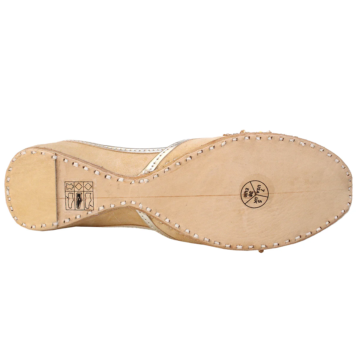Women's "AMROSE" Embroidered Leather Khussa - Image 5