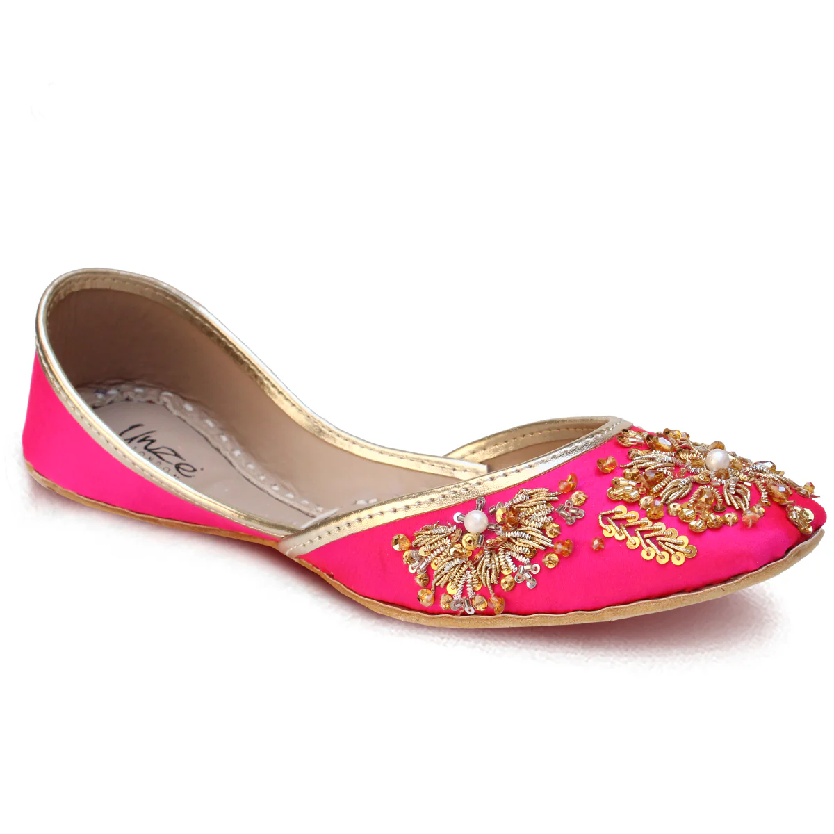 Women's "AMROSE" Embroidered Leather Khussa