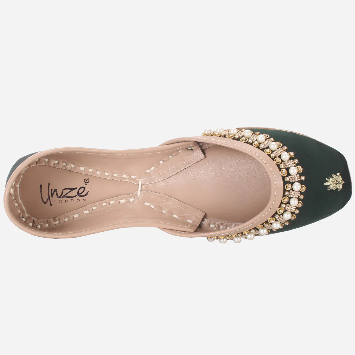 Womens "AMZIE" Leather Flat Khussa - Image 4