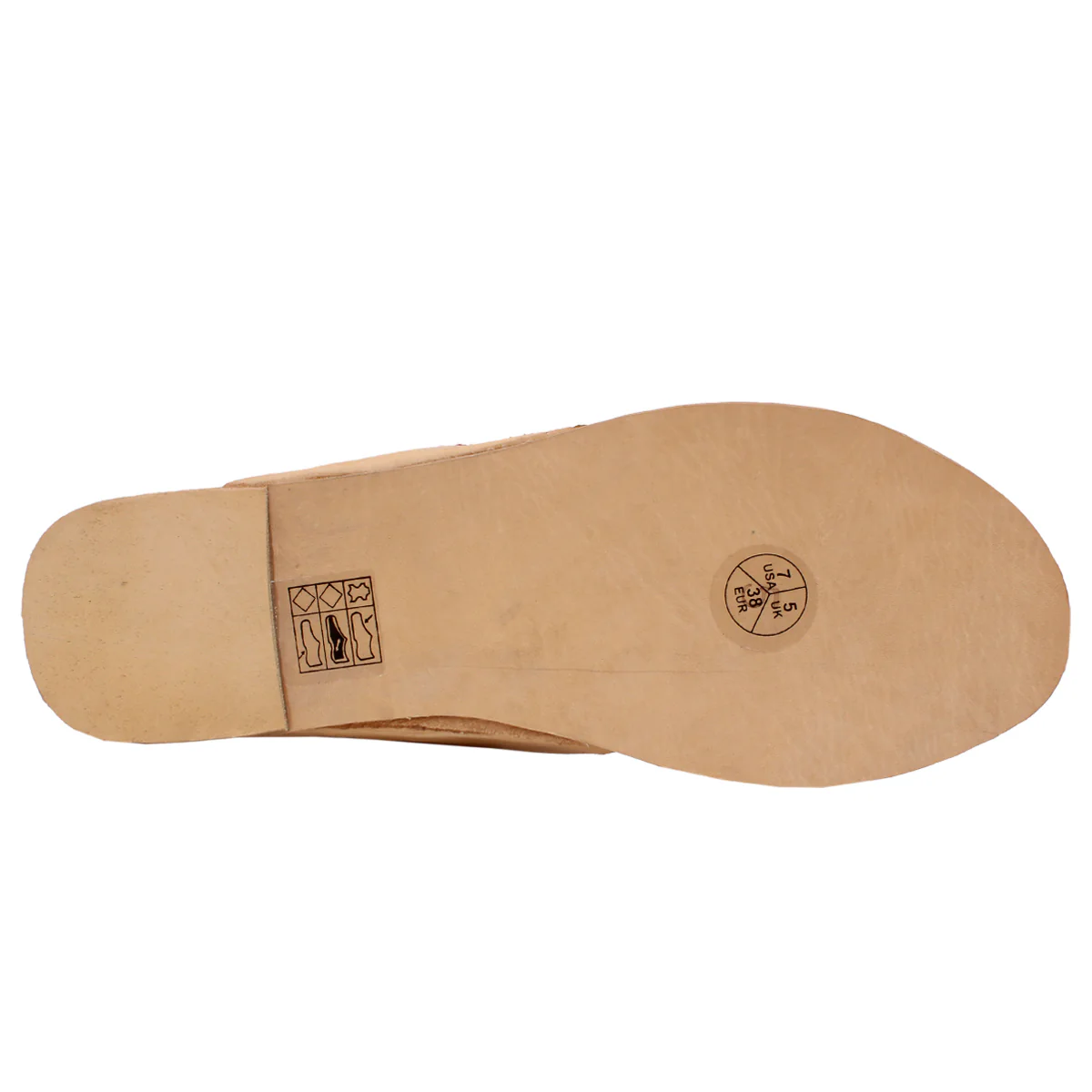 Womens "AREEKA" Decorated Leather Kolhapuri Slippers - Image 5
