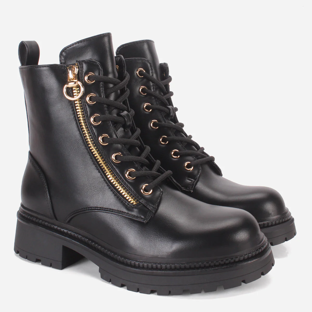 Womens "ARMANI" Lace Up Zipper Winter Boots - Image 2