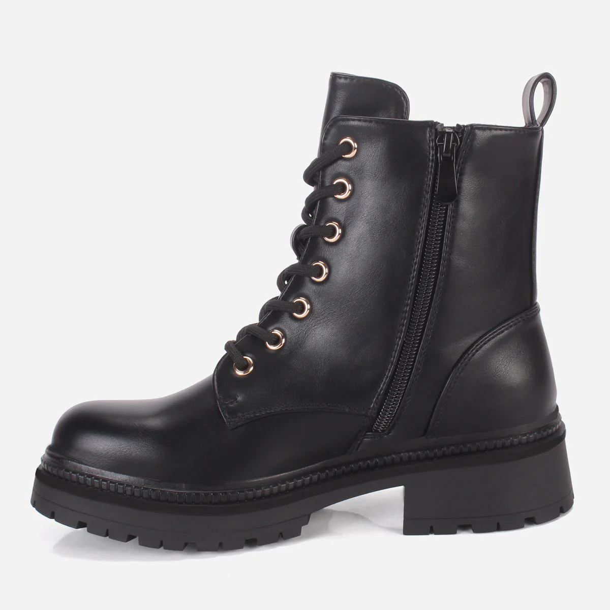 Womens "ARMANI" Lace Up Zipper Winter Boots - Image 3