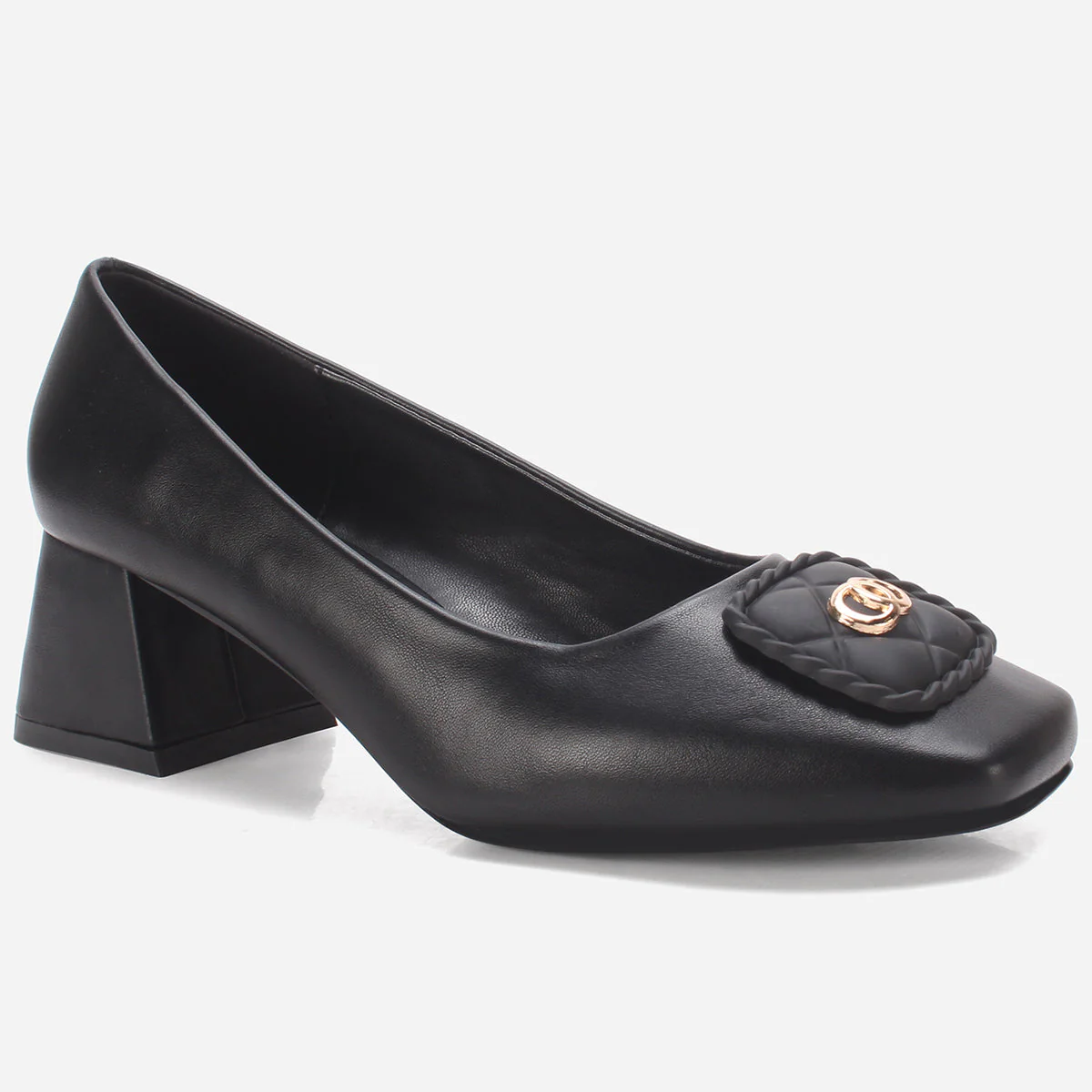 Women's "ARNA" Square Toe Block Heel Courts