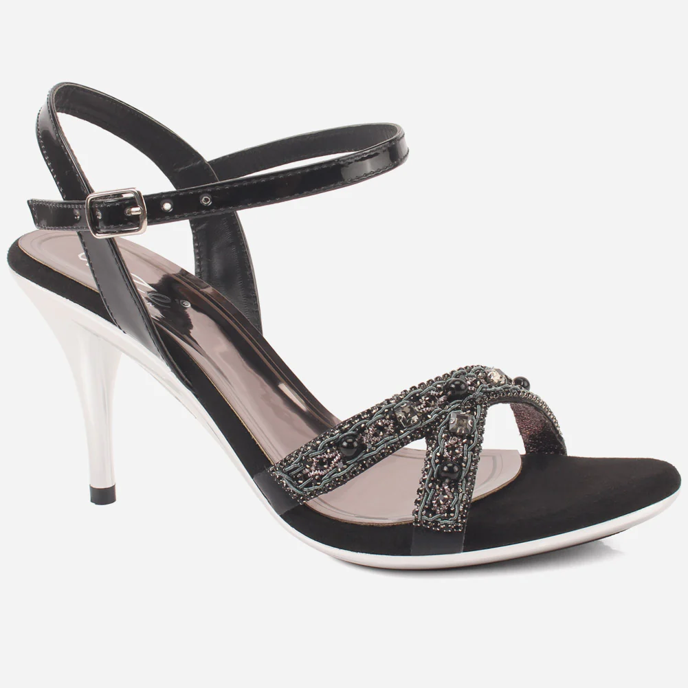 Womens "ARUNA" Crystals Embellished Platform Sandals